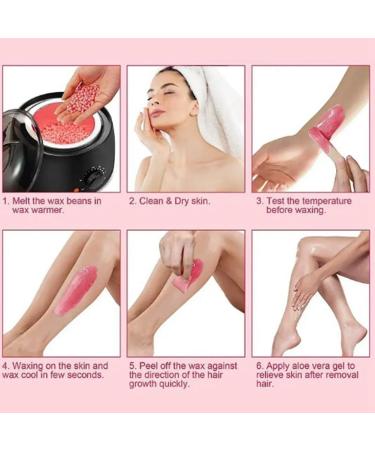 Bakemoro 300g Hard Wax Beans for Hair Removal - Easy & Durable Full Body Waxing Pearls for Wax Heater - Buy Online on SooperMarket.com