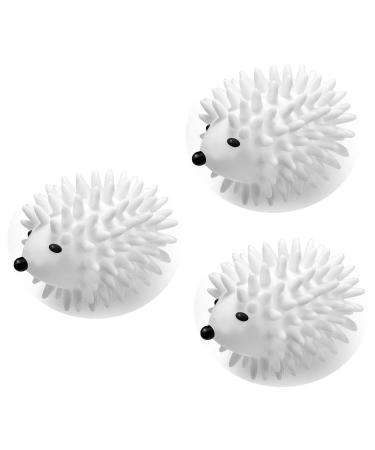 3 Pieces Hedgehog Reusable Dryer Balls Reusable Dryer Porcupine Ball Hedgehog Skirt Sweater Washing Ball Washing Machine Drying Fabric Softener Alternative