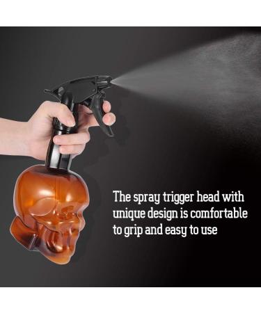 Hairdressing Spray Bottle 500 ml Skull-shaped Refillable Spray Continuous Water Mister for Hairdressing Salon Hair Styling Plants Pets Home Clean - Buy Online on SooperMarket.com