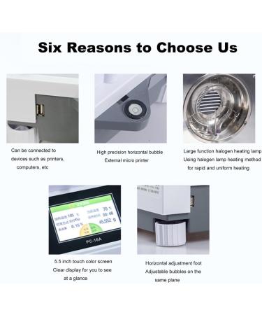 Grain Moisture Tester Smart Grain Moisture Meter for Grains Wheat Maize (Corn) Coffee Cocoa Bean Flaxseed Soybean Rice Almonds Peanut Sesame Sorghum 100g/1mg - Buy Online on SooperMarket.com