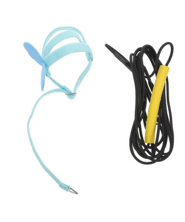 Beavorty 3 pcs Pulling Training for Bird with Parakeet Parrot Cockatoo Cockatiel Traction Adjustable Leash Mx3pcs Sky-bluex3pcs