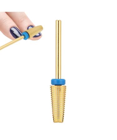 5 in 1 Nail Drill Bits Carbide Tapered Cone Cuticle Clean Bit Nail Art Pedicure Manicure Tools Accessories (Grain Available: XF F M C X)(M)