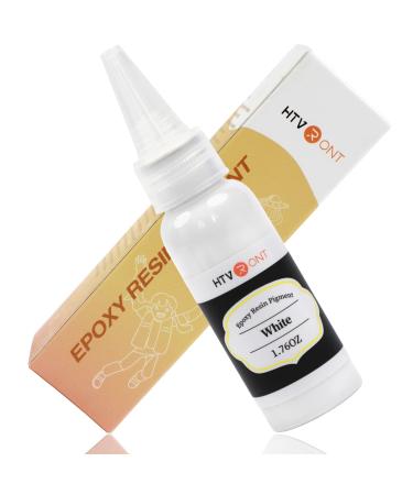 HTVRONT White Resin Pigment Paste - 1.76oz/50ml White Epoxy Dye Pigment  Higher Concentrated & Easy to Mix White Epoxy Pigment for Resin Coloring  Ocean Waves and Water Effects
