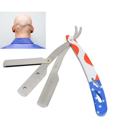 Premium Straight Edge Stainless Steel Razor for Men - Rust & Corrosion Resistant Manual Shaving for Beards & Eyebrows - Perfect for Home & Salons - Buy Online on SooperMarket.com