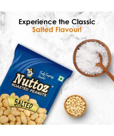 Nuttoz Roasted Salted Peanuts 160g (Pack of 3) - Buy Online on SooperMarket.com