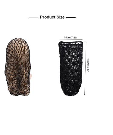 Buy 2 Pack Black Muck-Crochet Hair Network Caps - Soft Rayon Hose Hair Cover & Sleeping Cap for Women | Stylish Hair Jewelry - Buy Online on SooperMarket.com
