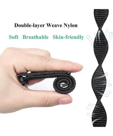 Nylon Sports Bands for Wyze Watch 44 47mm  Adjustable Sports Loop Replacement Strap Wristbands Compatible with Wyze Smart Watch Black - Buy Online on SooperMarket.com