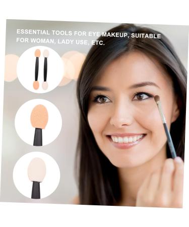 WOFASHPURET 100pcs Double Ended Eyeshadow Brush Makeup Sponge Mini Makeup Eye Makeup Applicator Eye Shadow Oval 6.5x1.3cm Black - Buy Online on SooperMarket.com