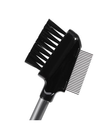 Premium Eyebrow Brush & Eyelash Comb - Metal Teeth Spoolie for Makeup | Travel-Friendly Beauty Tool - Buy Online on SooperMarket.com