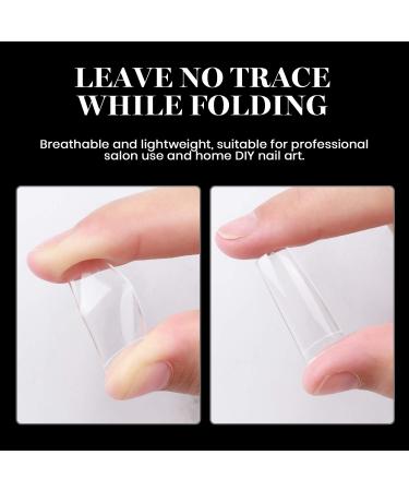Beetles Clear French Acrylic Nail Tips - Half Cover False Nails with Case for DIY Nail Art at Home - Buy Online on SooperMarket.com