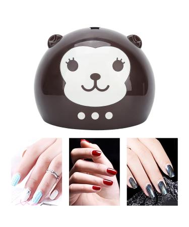 UV LED Nail Dryer 36W - Cute Cartoon Monkey Gel Polish Curing Lamp for Home Salon | 12Pcs Lamp Beads - Buy Online on SooperMarket.com