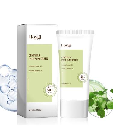 Korean Sunscreen Calming Moisture Daily Sunscreen SPF 50+ PA++++ Facial Sunscreen for Women Water-fit Sun Serum No White Cast Vegan Sunscreen for Face Korean Skincare