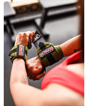 APE FITNESS 15 Heavy Duty Weightlifting Wrist Wraps with Thumb Loops - Green - Buy Online on SooperMarket.com