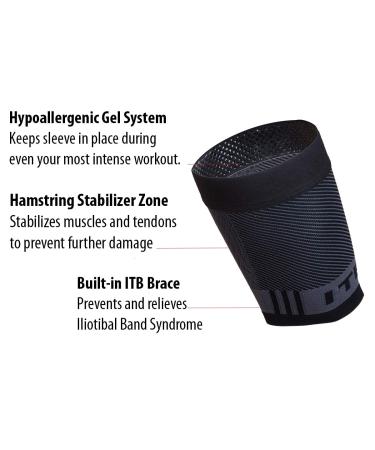 OS1st QS4 Compression Quad/Hamstring Sleeve with IT Band Brace - Large | Prevent ITBS, Hamstring Pulls, Weak Quads - Buy Online on SooperMarket.com