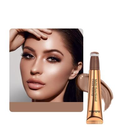 Easilydays Liquid Bronzer for Face  Liquid Face Concealer Contouring Wand with Soft Cushion Applicator  Waterproof High Coverage Natural Matte Finish  Lightweight Silky Cream Stick  Body Face Glowing Highlighter Makeup (...