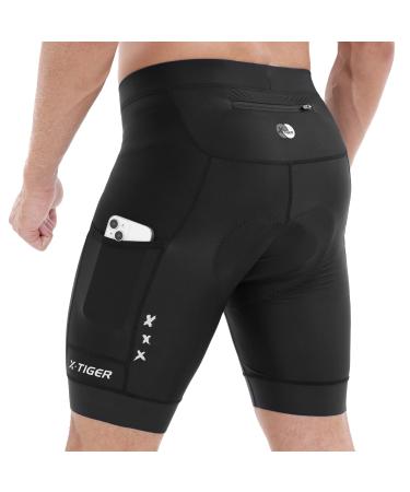 X-tiger cyclists men 5D padded with 3 pockets bicycle pants men bike pants short fast-drying elastic breathable 37601 XL