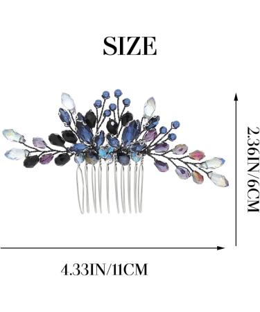 IYOU Crystal Bridal Hair Comb Black Rhinestone Wedding Side Combs Prom Bride Hair Accessories for Women - Buy Online on SooperMarket.com