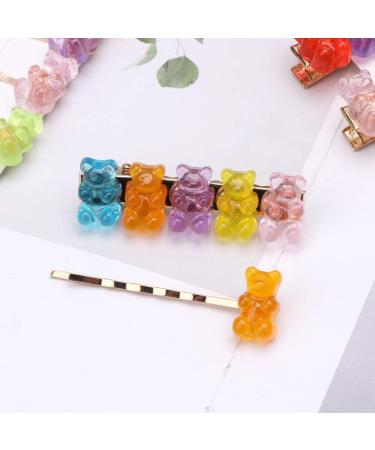 caralin Candy Color Cartoon Panda Bear Hair Clips Mixed Gummy Bear Barrette Candy Hairpins Hair Accss for Family Gathering As Pic Shows - Buy Online on SooperMarket.com