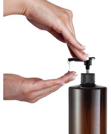 Yalbdopo 2PCS 500ml/17oz Empty Refill Plastic Lotion Cream Black/White Pump Packing Bottles Shampoo Body Washing Shower Gel Storage Holder Container Toiletries Liquid Vial Jars (Brown) - Buy Online on SooperMarket.com