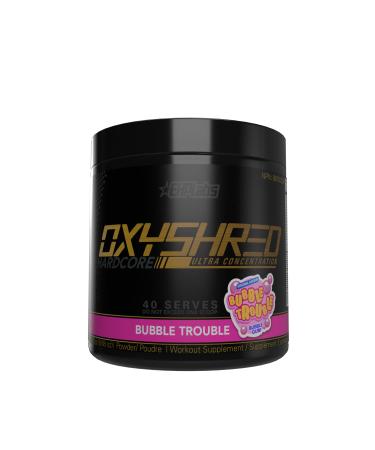 EHPlabs OxyShred Hardcore Thermogenic Pre Workout Shredding Supplement - Promotes Shredding Energy Booster Pre-Workout Mood Booster - Bubble Trouble 40 Servings