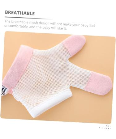 KOMBIUDA Baby Mittens 3 Pairs - Anti-Scratch Breathable Finger Gloves for Infant - No Thumb Stop Mesh Mitts - Prevent Scratches & Sucking - Size L - 2x3pcs - Buy Online on SooperMarket.com