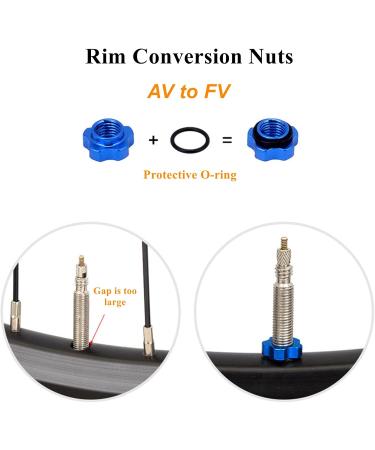 4-in-1 Bike Valve Key Set - Tone Valve Key for Presta & Valve Extensions - Valve Outlet & Nut Set - Blue | International Shipping - Buy Online on SooperMarket.com