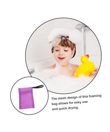 Buy Purple Nylon Bubble Net Bath Bag for Shampoo Bars Eco-Friendly Durable & Ideal for Travel - Buy Online on SooperMarket.com