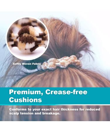 Bunzee Bands - Adjustable Length Hairbands | No-Slip Cushioned Design | Perfect for Thick Ponytails, Buns, Puffs & Updos | Patent Pending (Small, Beige) - Buy Online on SooperMarket.com