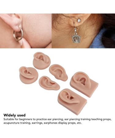 3 Pairs of Silicone Ear Models for Otoplasty & Acupuncture - Soft Flexible Jewelry Display & Piercing Practice - Buy Online on SooperMarket.com