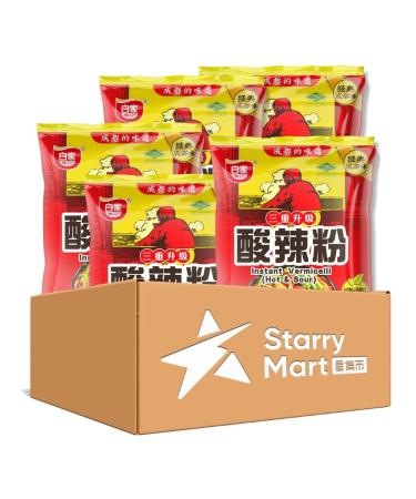 Baijia Hot & Sour Instant Sweet Potato Vermicelli Noodle 105g (Pack of 5) HALAL