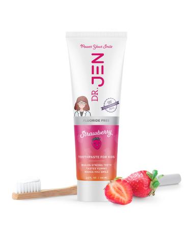 Dr Jen Fluoride Free  Children s Remineralizing Toothpaste  Safe-to-Swallow  Kid Friendly  Nano Hydroxyapatite  Dentist Recommended  Eliminate Mouth Bacteria (3.4 oz  Pack of 1) 3.4 Fl Oz (Pack of 1)