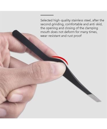 Tweezers Professional Stainless Steel Slant Tip Hair Removal Eyebrow Tweezers Makeup Useful Hand Tool Precision Tweezers Set - Buy Online on SooperMarket.com
