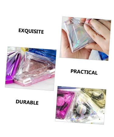 NOLITOY Eyelash Storage Box - 6 Pcs Lash Tray Organizer for False Eyelashes | Crystal Plastic Lash Case | Perfect Eyelash Holder 8.3x8.3CM - Buy Online on SooperMarket.com