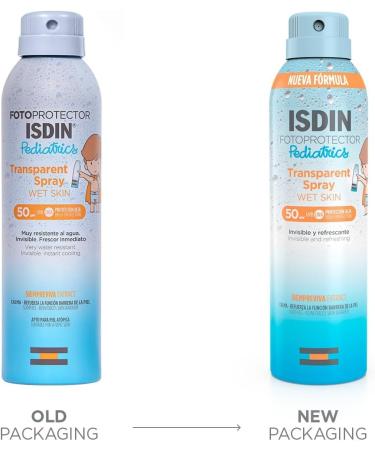 ISDIN Wet Skin Pediatrics Sunscreen Transparent Spray (250ml) | suitable for children from 3 years old onwards | High UVB UVA protection - Buy Online on SooperMarket.com