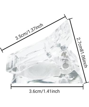 10 Pcs Plastic Nail Tips Clips for Quick Gel Nail Extensions - Transparent - Buy Online on SooperMarket.com