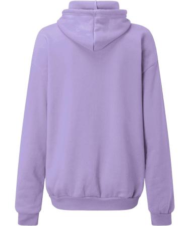oelaio Women Long Sleeve Cropped Hoodies Loose Comfy Fashion Print Pullover Sweatshirts Fall Winter Clothes 2023 for Leggings Purple - Buy Online on SooperMarket.com