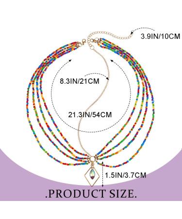 Boho Beaded Layered Head Chain - Colorful Beach Headpiece for Women and Girls - Buy Online on SooperMarket.com