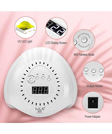 168W UV LED Nail Lamp | Quick-Drying Nail Dryer with 4 Timers | Automatic Sensor UV Light for Nails | Ideal for UV Resin & Gel Polish - Buy Online on SooperMarket.com