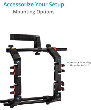 Filmcity DSLR Camera Shoulder Support Rig Kit with Cage & Matte Box | Compatible with DV, HDV, and DSLR Video Camcorders | Includes Free Offset Z Bracket (FC-02) - Buy Online on SooperMarket.com