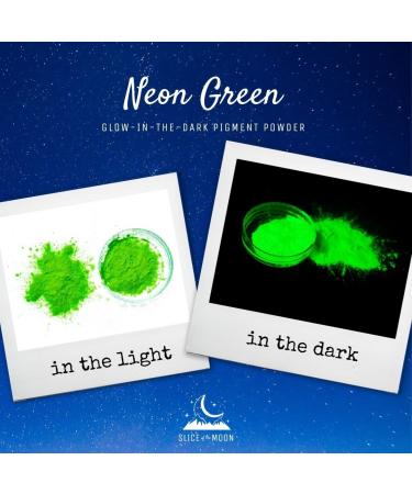 Slice of the Moon Green Glow-in-The-Dark Luminescent Pigment Powder - 1oz Jar for Cosmetics, Epoxy Resin, Art Projects & Crafts - Buy Online on SooperMarket.com