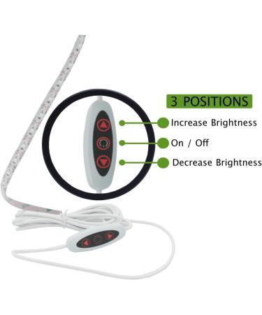 Madam Sew 12 Sewing Machine USB LED Light Strip - Clean White Lights for Brother, Janome, Babylock, Pfaff - Dimmable Strip Light with 98 Power Cord - Buy Online on SooperMarket.com