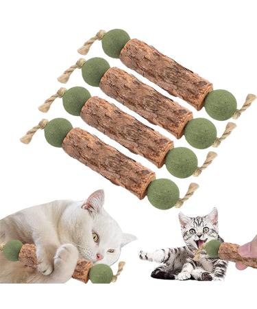 4 pieces of catnip sticks cat ticket for tooth cleaning caust sticks for cats catnint sticks organic cats dental care toys kaust sticks set cat sticks cat chewing toy toys for cats A-4PCs