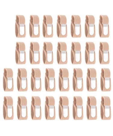 Guddla 30 Pcs Broken Toe Wraps Cushioned Bandages Hammer Toe Separator Splints Finger Straightener for Hammer Toes Crooked Toes