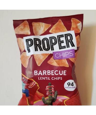 PROPERCHIPS Barbecue Lentil Chips 85g - Vegan Gluten-Free Snack, Sharing Bag - Pack of 1 - Buy Online on SooperMarket.com