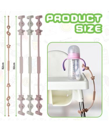 Vicloon Silicone Toy Clip 4Pcs Toy Safety Straps Food Grade Silicone Pacifier Clips Sippy Cup Strap Adjustable Stroller Pacifier Strap Hanging Toys Baby Toy Anti Drop Chain (Pink/Purple) Pink-Purple - Buy Online on SooperMarket.com