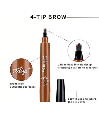 Glowly Secret Eyebrow Pen Glowly Secret Waterproof Natural Eyebrow Pen Glowly Secret 4 Tipped Precise Brow Pen 3D Microblading 4-Tip Eyebrow Pen Eyebrow Contouring Pen (01#+03#) - Buy Online on SooperMarket.com