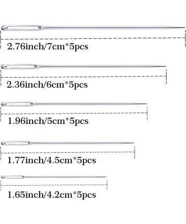 25-Piece Big Eye Hand Sewing Needles Set with Solid Wood Case - Buy Online on SooperMarket.com
