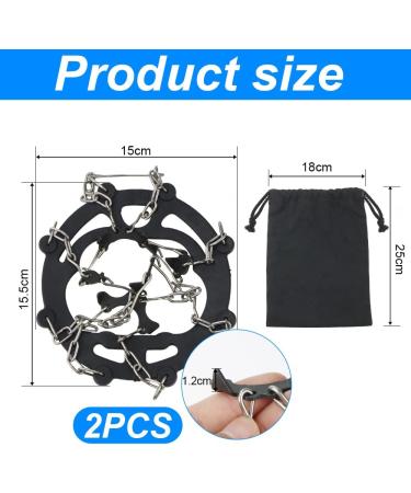 Zjrung Spikes for Mountain Shoes - 16x16cm Black Ice Claws for Snow & Hiking - Ultimate Outdoor Shoe Chains for Climbing & Slippery Conditions - Buy Online on SooperMarket.com