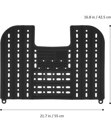 Foldable Sink Cover | Silicone Makeup Brush Cleaning Mat | Compact & Rollable Bathroom Sink Protector - Buy Online on SooperMarket.com