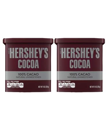 Hershey's 100% Cocoa Natural Unsweetened 8oz. | Perfect for baking and beverage-making | 226g x 2 Packs